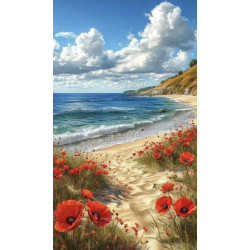 Алмазная мозаика "Цветущий берег" 30*40см, на рамке, в кор. 31*41*2,5см, ТМ Dreamtoys