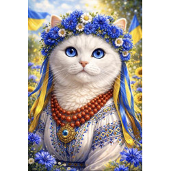 Алмазна мозаїка "Панночка-Кішечка" 30*40см, на рамці, в кор. 31*41*2,5см, ТМ Dreamtoys