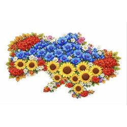 Алмазная мозаика "Цветущая Украина"30*40см, на рамке, в кор. 31*41*2,5см, ТМ Dreamtoys