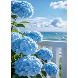 Алмазная мозаика "Благородные гортензии" 30*40см, на рамке, в кор. 31*41*2,5см, ТМ Dreamtoys