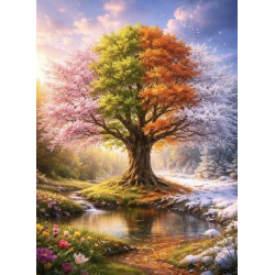 Алмазная мозаика "Времена года" 40*50см, на рамке, в кор. 41*51*2,5см, ТМ Dreamtoys