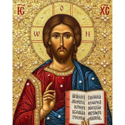 Алмазна мозаїка "Спас Вседержитель" 40*50см, на рамці, в кор. 41*51*2,5см, ТМ Dreamtoys