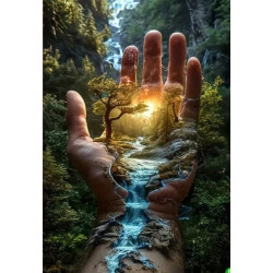 Алмазная мозаика "Источник жизни" 40*50см, на рамке, в кор. 41*51*2,5см, ТМ Dreamtoys