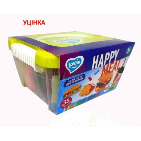 Набор теста для лепки Happy meal TM Lovin, 35стиков, в пластиковом боксе, 20*17*11см 