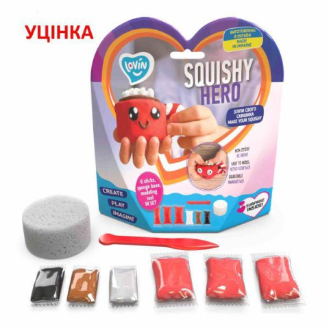 Набір для ліплення з повітряним пластиліном Squishy CupCaoa, в кор. 19*20*6см, ТМ Lovin 