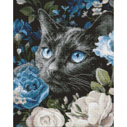 Алмазная мозаика "Кротость среди цветов" 40*50см, термопакет, ТМ Идейка, Украина