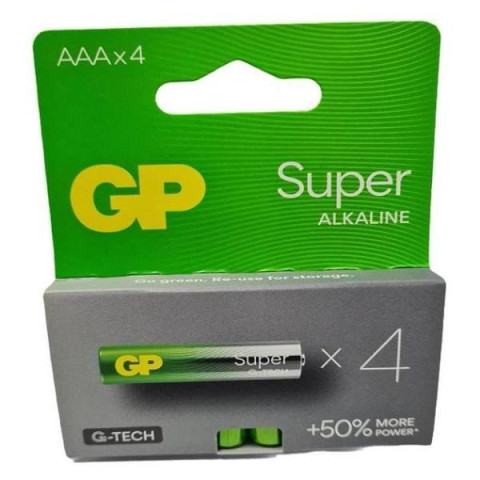 Батарейка GP Super Alkaline 1,5V (LR3) лужна 24A21-SB4, планшет 11*8см, ЦІНА ЗА УП. 4ШТ
