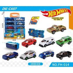 Набор машин Hot Wheel 8ш, в гараже 22*18*4см