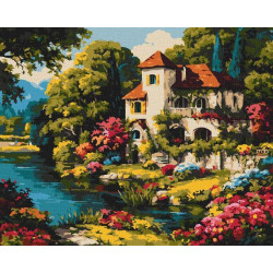 Картина за номерами "Барвистий пейзаж" 40*50см, термопакет, ТМ Ідейка, Україна