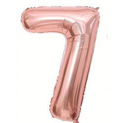 Кулька фольгована цифра 7 (від 65см), мікс кольорів, в пак. 13*20см