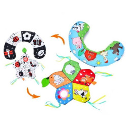 Килимок для немовляти LIMO TOY 36*26см, квітка 31*31см, шуршалка,дзеркало, прорізувач, у пак. 26*21*8см 
