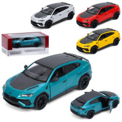 Джип инерция "Kinsmart" Lamborghini Urus, металл, 12,5см, 1:40, открываются двери, резиновые колеса, 4 цвета, в коробке, 16*7*7,5см 