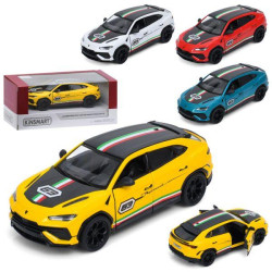Джип инерция "Kinsmart" Lamborghini Urus Performante, металл, 12,5см, 1:40, открывается дверь, резиновые колеса, 4 цвета, в кор. 16*7*7,5см 