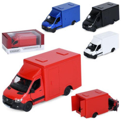 Машина метал, "Kinsmart" Mercedes-Benz Sprinter, інерція, 1:48, 12см, відчиняються двері, гумові колеса, 4 кольори, в кор. 16*7*7,5см 