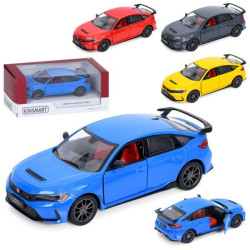 Машина метал "Kinsmart" Honda Civic Type R, інерція, 1:36, 12,5см, відчиняються двері, гумові колеса, 4 кольори, в кор. 16*7*7,5см 