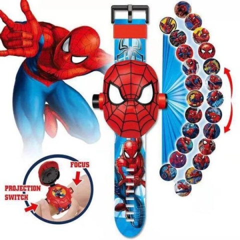 Годинник наручний дитячий з проектором "Spiderman (Людина-павук, Спайдермен), планшет  28*14см