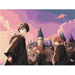 Картина по номерам WB "Harry Potter: Магическое трио" 30*40см, термопакет, ТМ Идейка, Украина