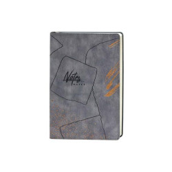 Блокнот А5 100арк. 100гр., інтегральна обкладинка soft touch Сірий, 21*15см