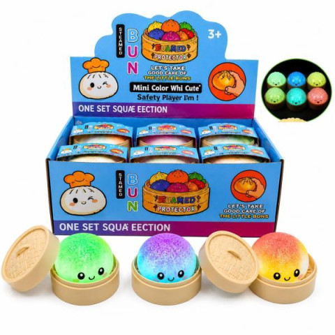 Фосфорный сквиш 10 см Glow Bun Squishy, светящийся в темноте