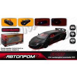 Машина мет. АВТОПРОМ 1:24 Lamborghini Aventador SVJ, бат, свет, звук, откр.дверь, в кор. 24,5*12см 
