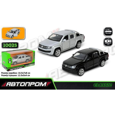 Машина мет. АВТОПРОМ 5 inch Volkswagen Amarok,відкр.двері, в кор. 16,5*7*8см 