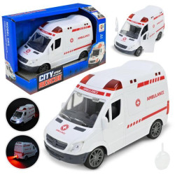 Машина AMBULANCE бат., свет, звук, пар, в кор. 21,6*13,5*9,2см (72шт/2