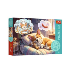 Пазлы 60эл. Мечтательный Корги, в кор. 21*14*4см, ТМ Trefl, Польша