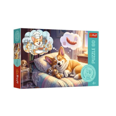 Пазлы 60эл. Мечтательный Корги, в кор. 21*14*4см, ТМ Trefl, Польша