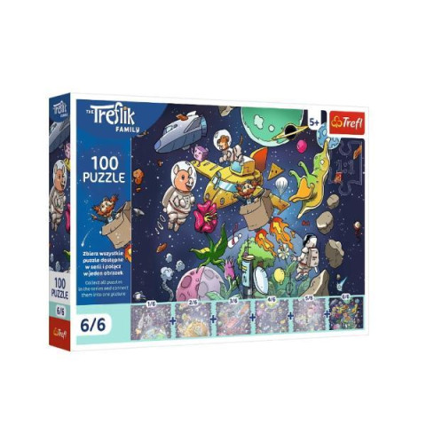 Пазли 100ел. UFT The Treflik Family Дядько у космосі 6/6, в кор. 29*19*4см, ТМ Trefl, Польща