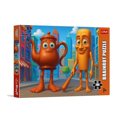 Пазлы 200эл. BrainRots Tung Tung Sahur, в кор. 33*23*4см, ТМ Trefl, Польша