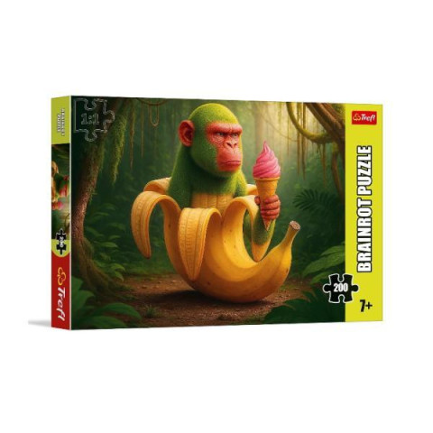 Пазлы 200эл. BrainRots Chimpanzini Bananini, в кор. 33*23*4см, ТМ Trefl, Польша