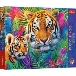 Пазлы 500эл. Premium Plus Tea Time: Тигры в джунглях, в кор. 39*26*4см, ТМ Trefl, Польша