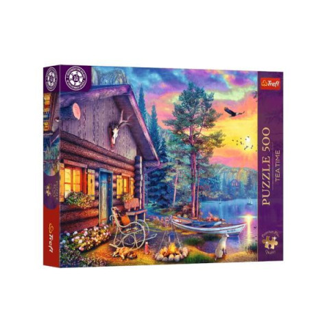Пазлы 500эл. Premium Plus Tea Time: Вечерний закат возле домика, в кор. 39*26*4см, ТМ Trefl, Польша