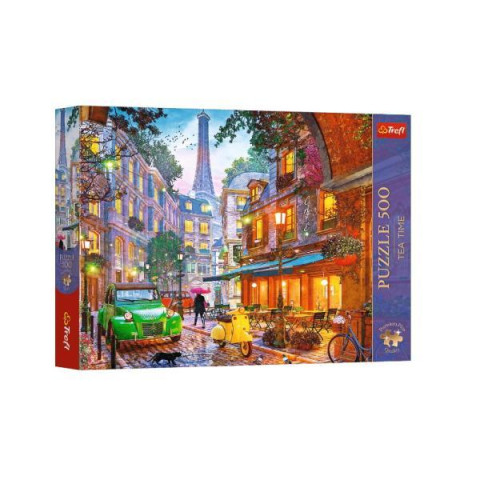 Пазлы 500эл. Premium Plus Tea Time: Кафе на углу в Париже, в кор. 39*26*4см, ТМ Trefl, Польша