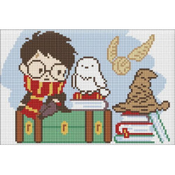 Алмазная мозаика без подрамника для детей WB "Harry Potter: Путешествие Гарри" 20*30см, блистер, ТМ Идейка, Украина