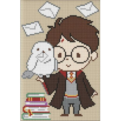 Алмазная мозаика без подрамника для детей WB "Harry Potter: Листы для Гарри" 20*30см, боистер, ТМ Идейка, Украина