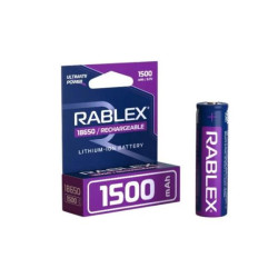 Аккумулятор 18650 Rablex 1500mAh, Tip Top, фиолетовый, кор. 7*8,5*2см