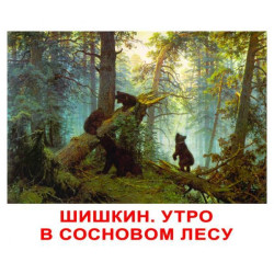 Карточки большие русские с фактами, ламинированные "Шедевры художников" 120 слов, в пак. 16,5*19,5см, Украина, ТМ Вундеркинд с пеленок