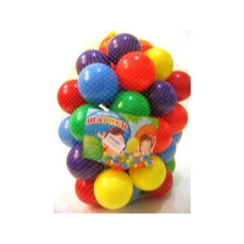 Кульки 25шт, d6см, м'які, в сітці 22*22см, ТМ KINDER WAY, Україна