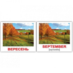 Картки міні українсько-англійські "Порі року/Seasons" 40шт., в пак. 8*10см, ТМ Вундеркінд