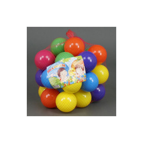 Кульки м'які 80мм, в сітці 30шт, 24*24см, ТМ M-toys, Україна