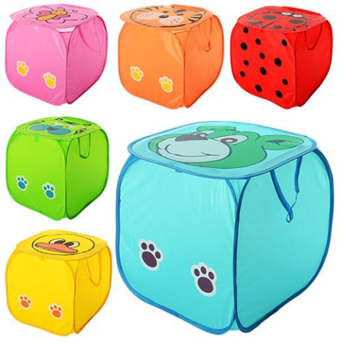 Корзина для игрушек, животное, высота 45см, крышка-липучка, ручки, 6в., пак. 45*45см