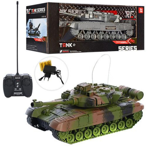 Танк р/у, аккум., 30см, звук, свет, 2вида, в кор. 34*14,5*15см 