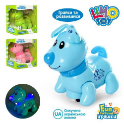 Собака LIMO TOY муз., свет, ездит, шевелит головой и хвостом, 3 цвета, бат., в кор. 20*18*13см