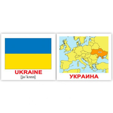 Картки міні російсько-англійські 