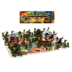 Военный набор Комбат карта, 8 БТР, 55 солдат, мост, в пак. 25*35см арт: M0274U/R