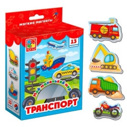 Мой маленький мир на магнитах "Транспорт" (укр), в кор. 21*18*7см, ТМ Vladi Toys, Украина