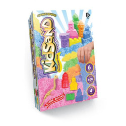 Кінетичний пісок Kid Sand, 600г, в коробці 20х14х6см, Danko Toys (KS-04-04,05,06,07,08,09) 
