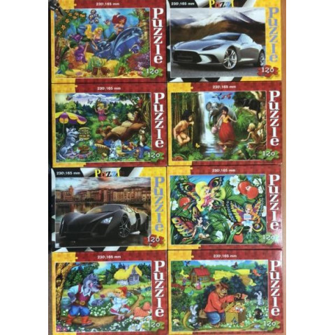 Пазли соч. 120 ел., ціна за уп., в уп. 8шт, в кор. 18*13*3см