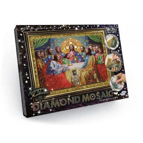 Алмазна мозаїка Diamond mosaic Релігія. Ісус таємна вечеря, 35х45см,  Danko Toys (DM-01-01)